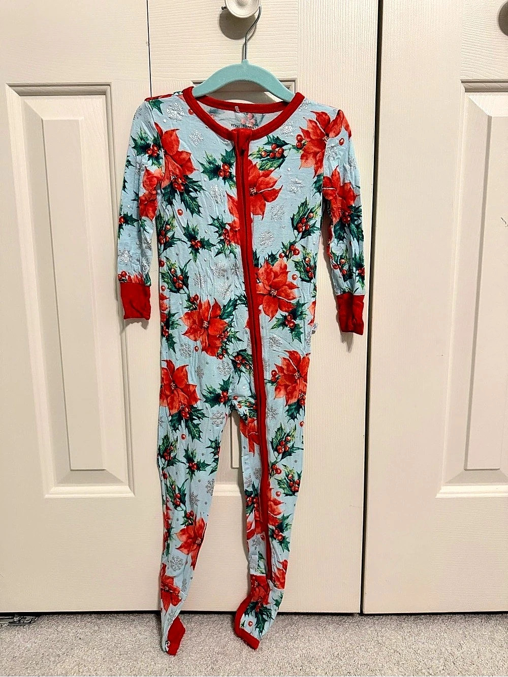 Posh Peanut Winter Lily Footie Sleeper Floral Pajamas